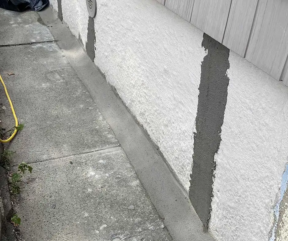 Close-up of exterior foundation wall Basement Crack Repair Philadelphia, PA Close-up of exterior foundation wall Basement Crack Repair Philadelphia, PA