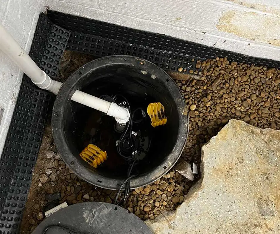 Interior view of Sump Pump Installation Philadelphia, PA