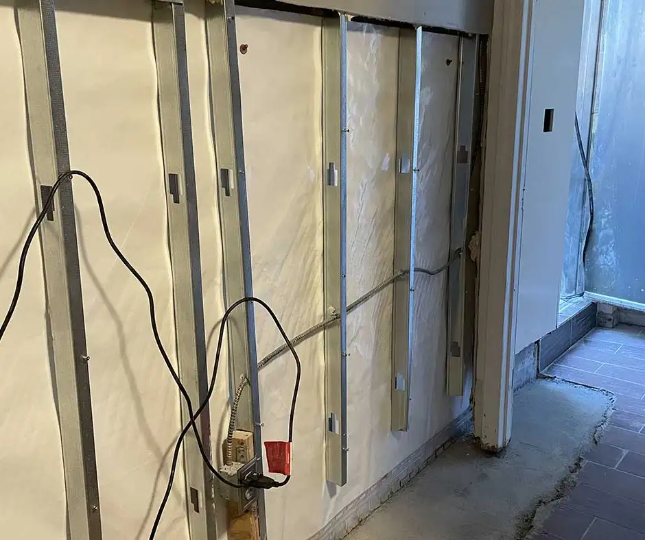 Interior wall with exposed Basement Crack Repair Philadelphia, PA Interior wall with exposed Basement Crack Repair Philadelphia, PA